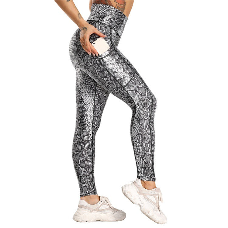 Wish is selling new pocket printed sexy hip lift high waist high stretch yoga pants