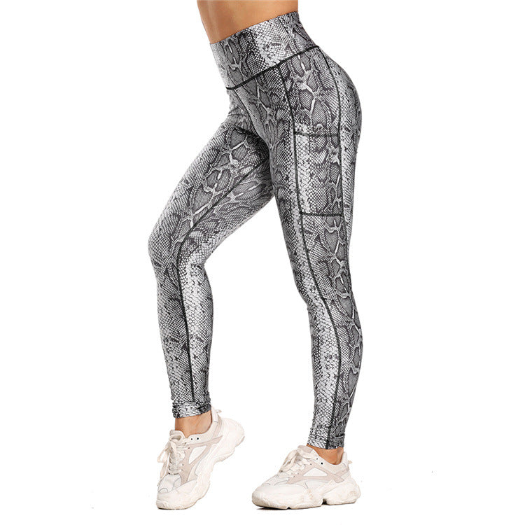 Wish is selling new pocket printed sexy hip lift high waist high stretch yoga pants